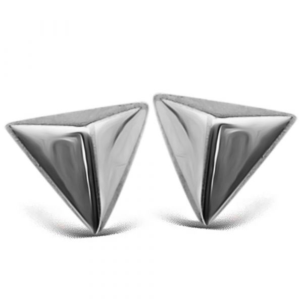 JWLS4U | Earstuds Pyramide Silver